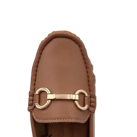 Aerosoles Womens Loafers Size 7.5-9 Wide Cognac Vegan Leather Cushioned Shoes - Picture 8 of 15